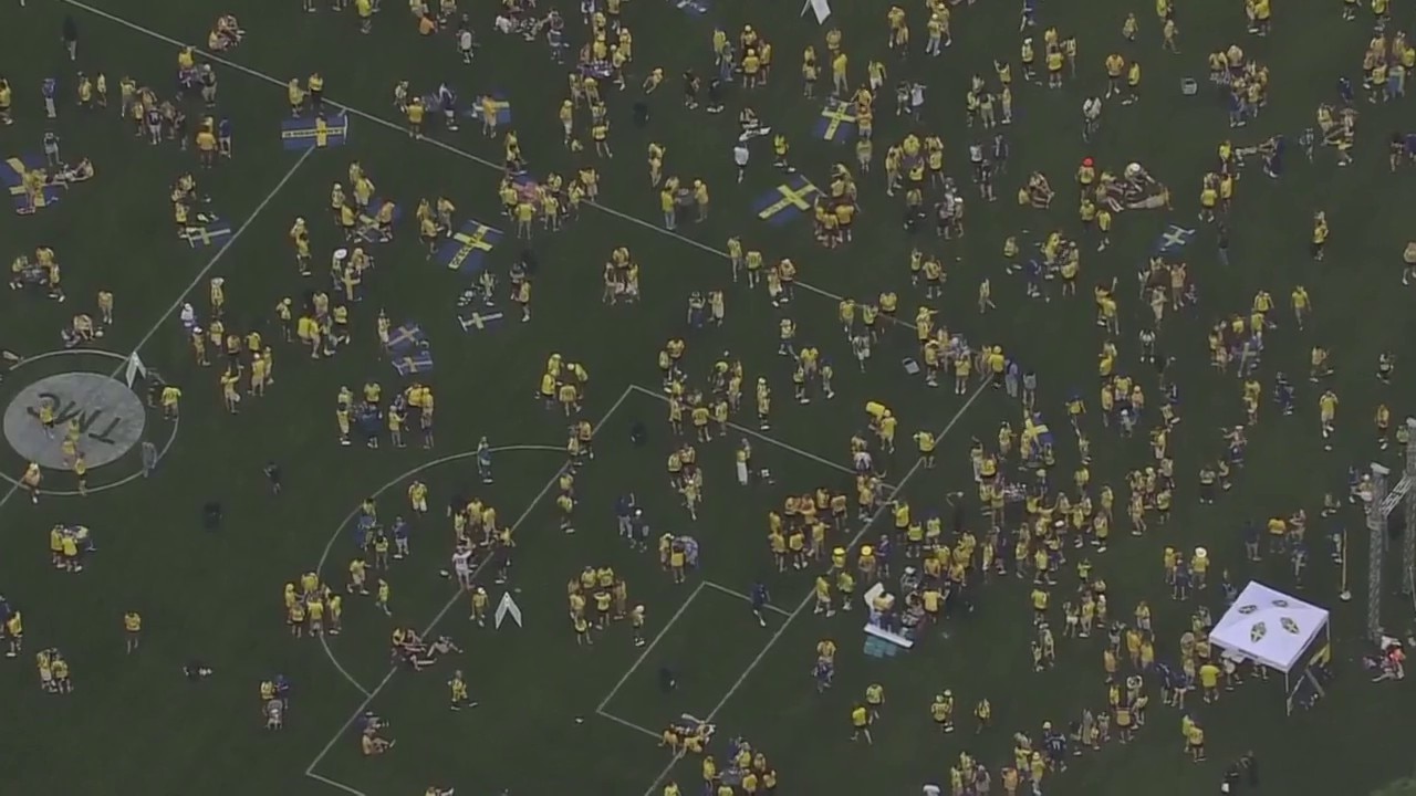 Swedish fans gather in Houston ahead of FIFA World Cup match