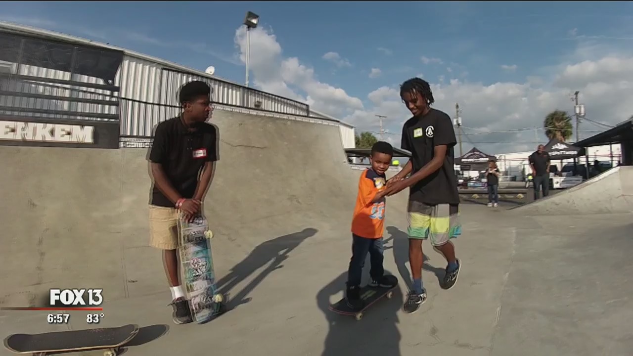 Non-profit teaches kids to skateboard