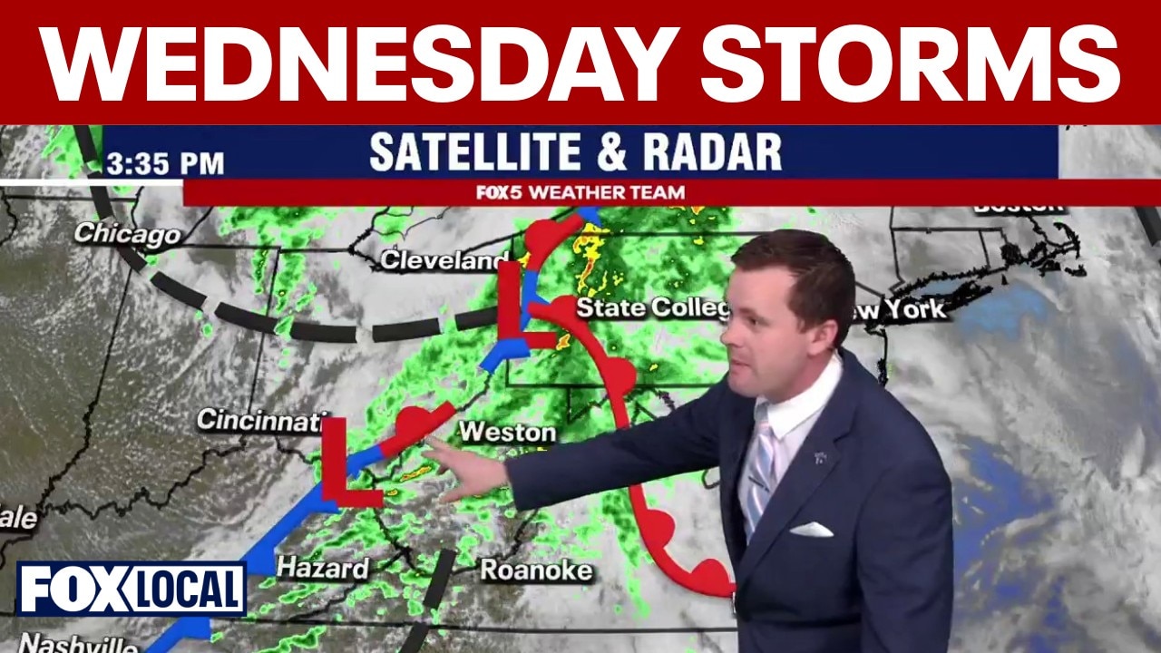 Heavy rain, severe weather possible in DMV Wednesday night