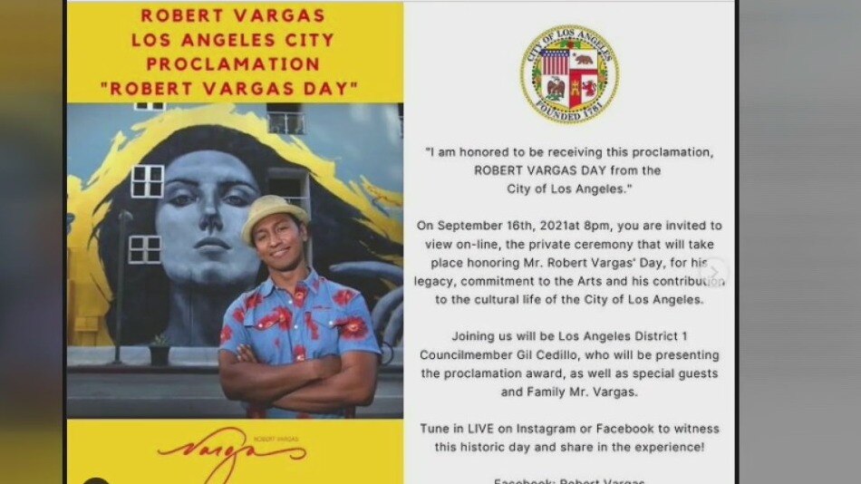 City of Los Angeles honors artist Robert Vargas