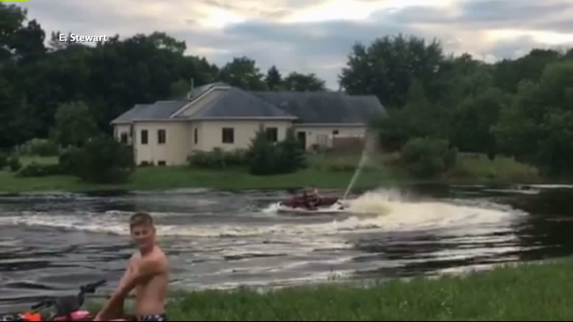 Backyard jetski fun in Saukville