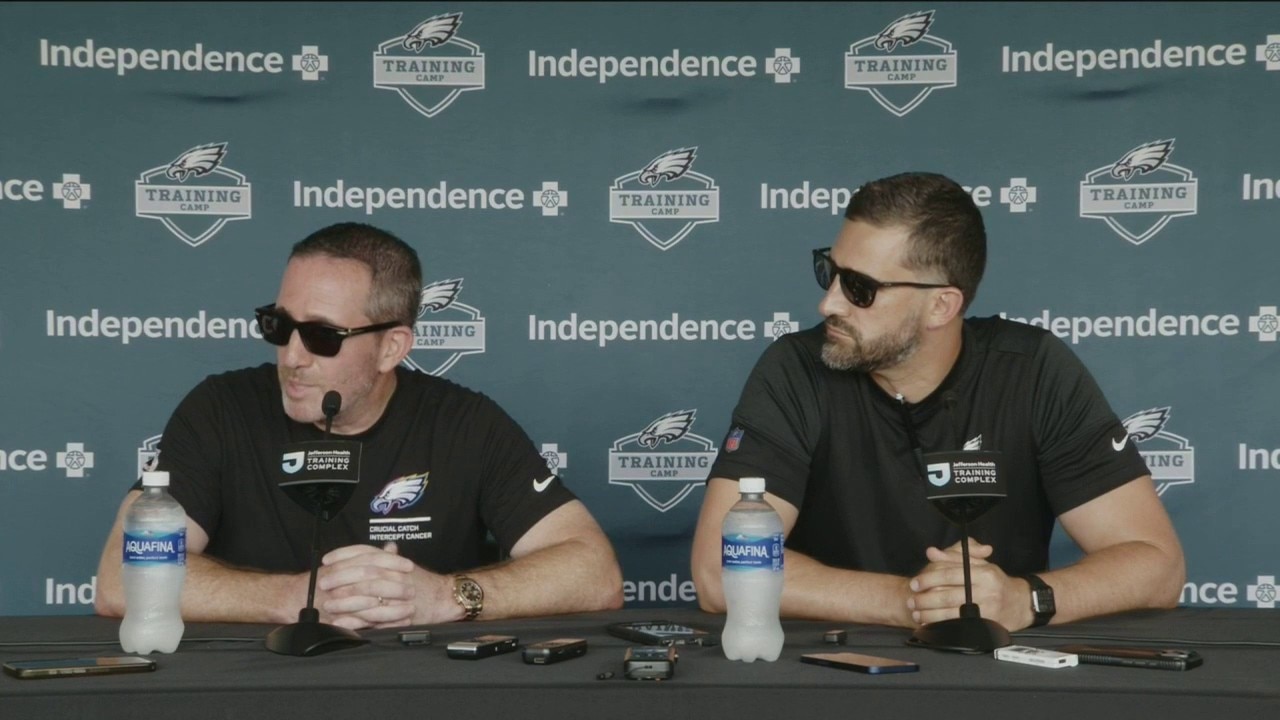 Eagles GM Howie Roseman and Head Coach Nick Sirianni speak ahead of training camp