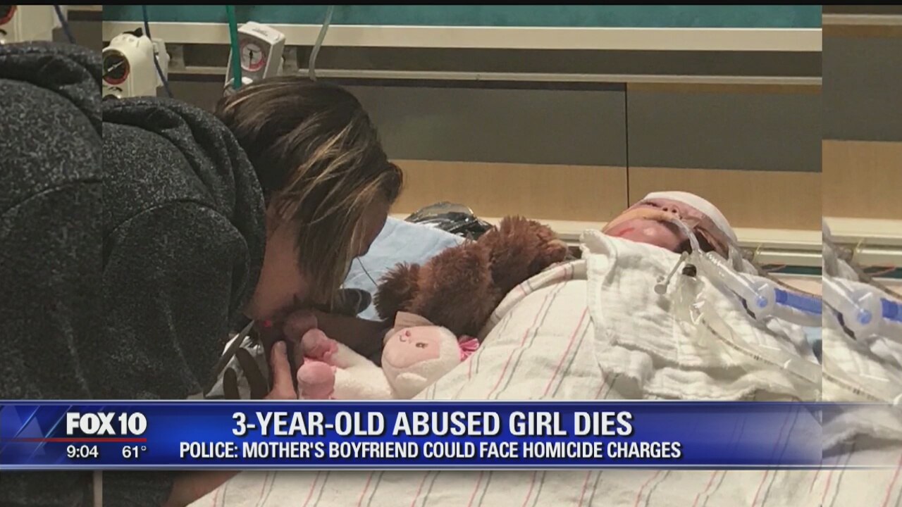 Girl allegedly beaten by mother's boyfriend has died