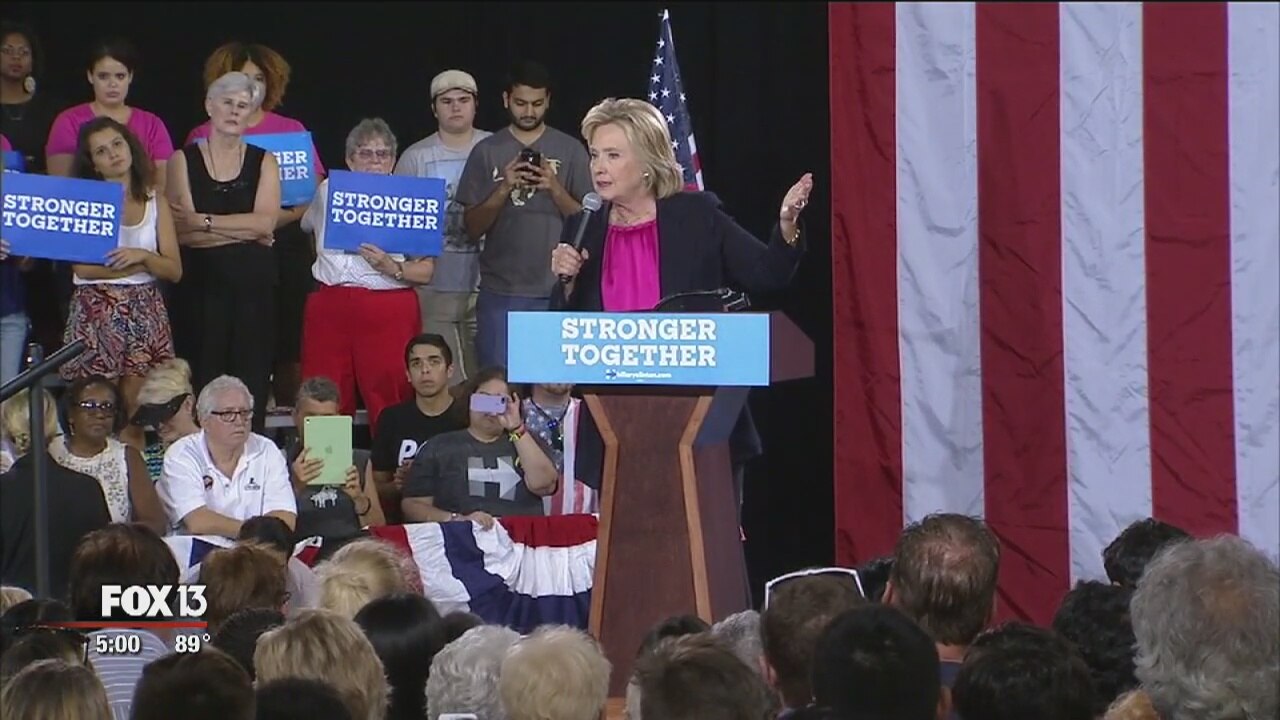Clinton rallies in Tampa