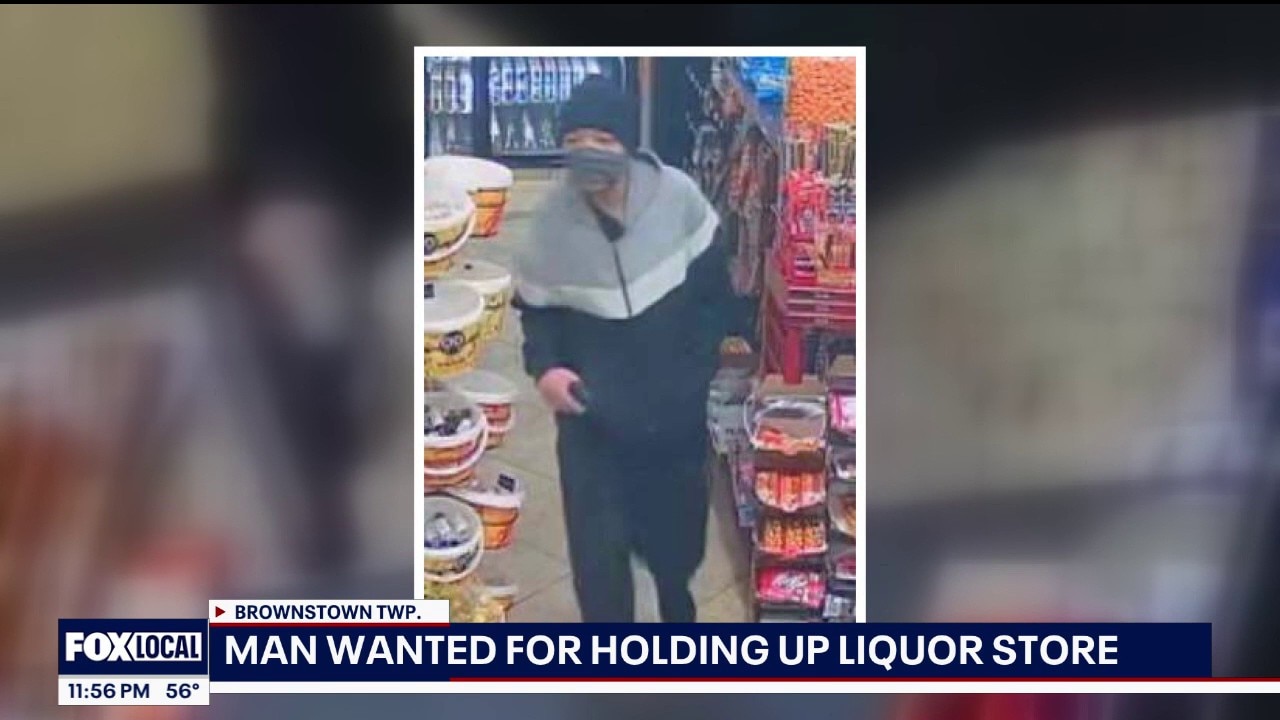 Brownstown police seeking liquor store robbery suspect
