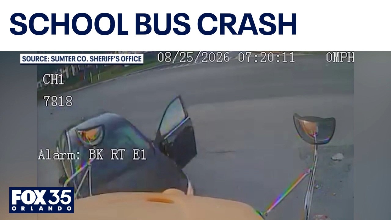 Man accused of crashing into school bus held without bond