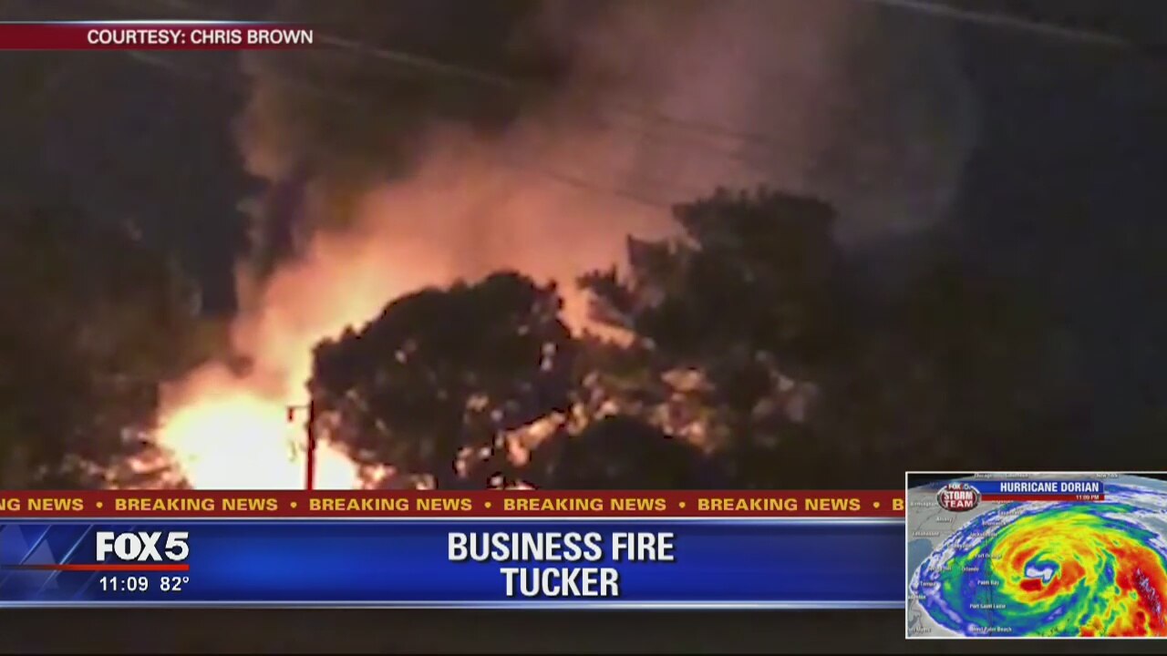 Fire crews battle DeKalb County business fire