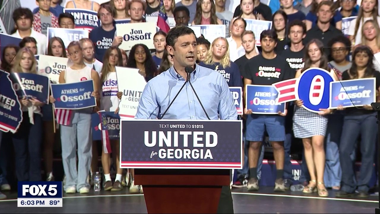 Ossoff and Bottoms focus on economy at Athens rally