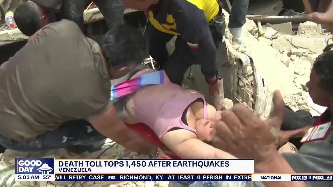 Venezuela earthquakes: Death toll tops 1,450 and continues to rise