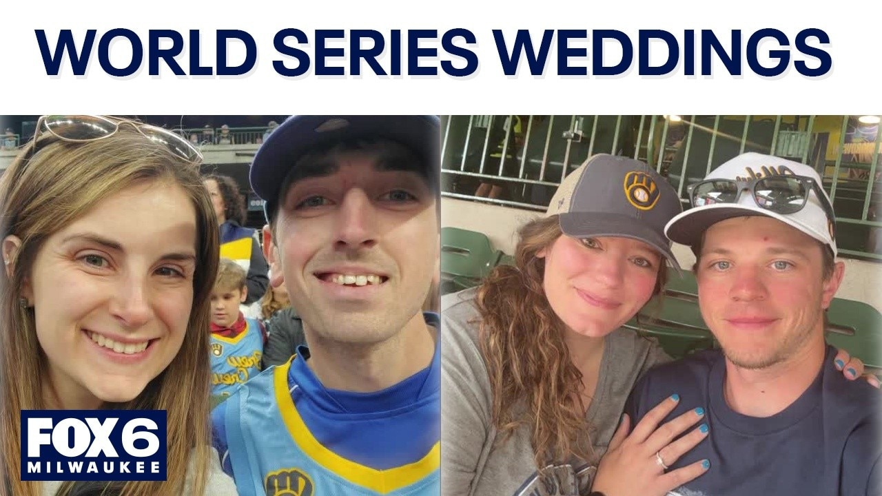 Milwaukee brides balance wedding days with Brewers World Series