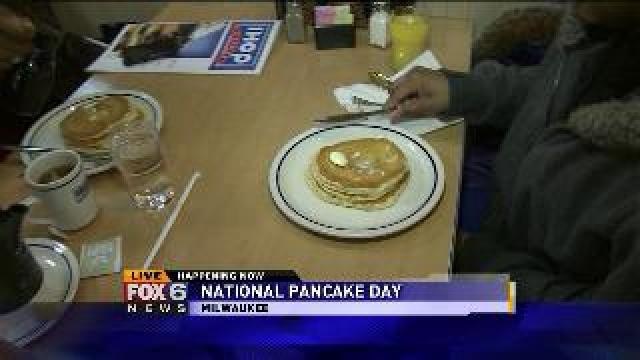 Laura hangs at IHOP for National Pancake Day