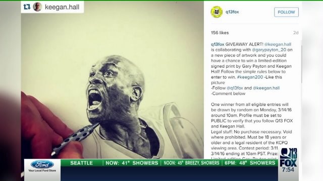 Keegan Hall creating limited number of Gary Payton prints (Part 1)