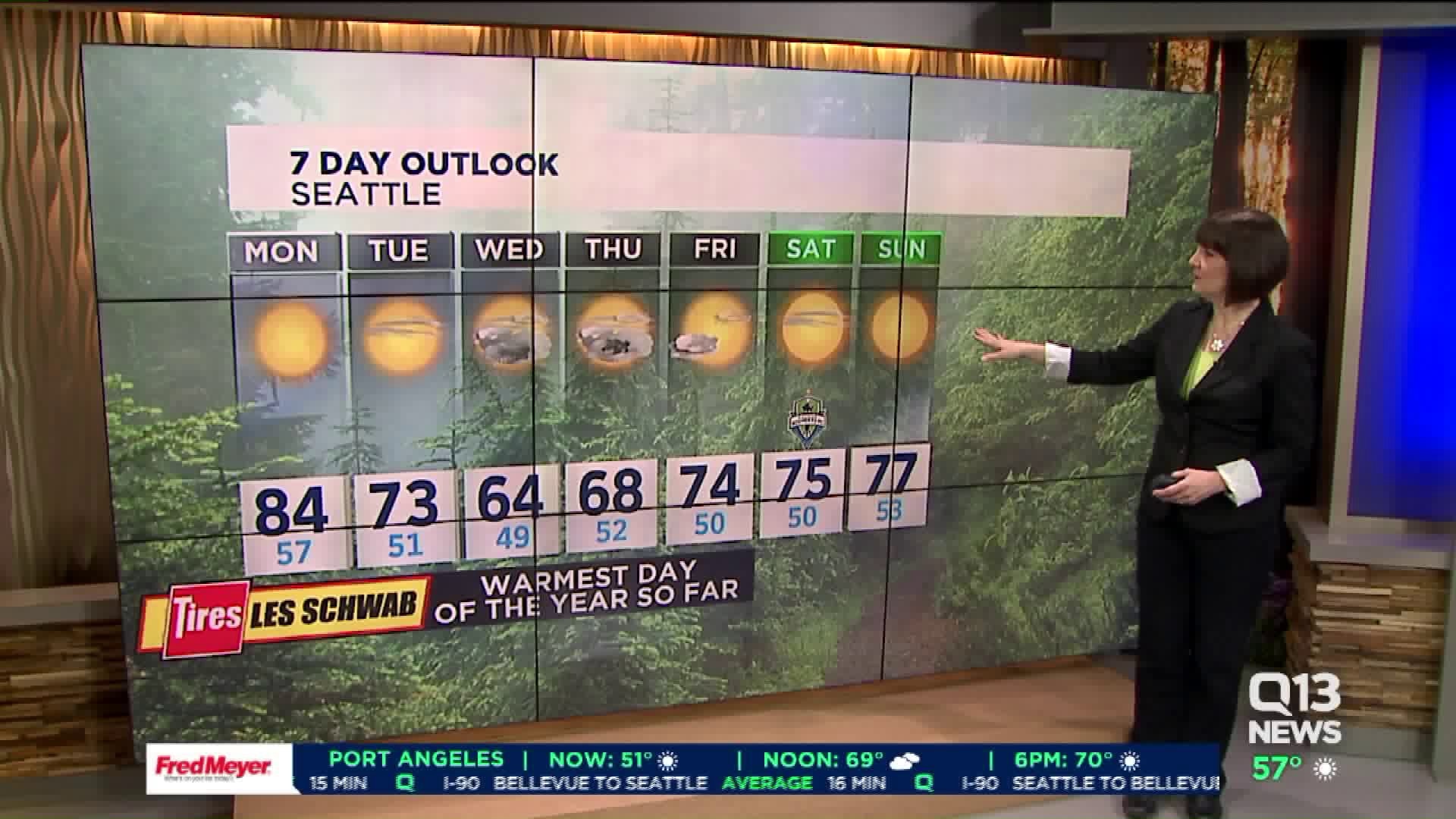 MJ`s Monday forecast