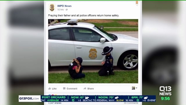 Police department shares moving photo of kids praying for father`s safe return after Baton Rouge shooting