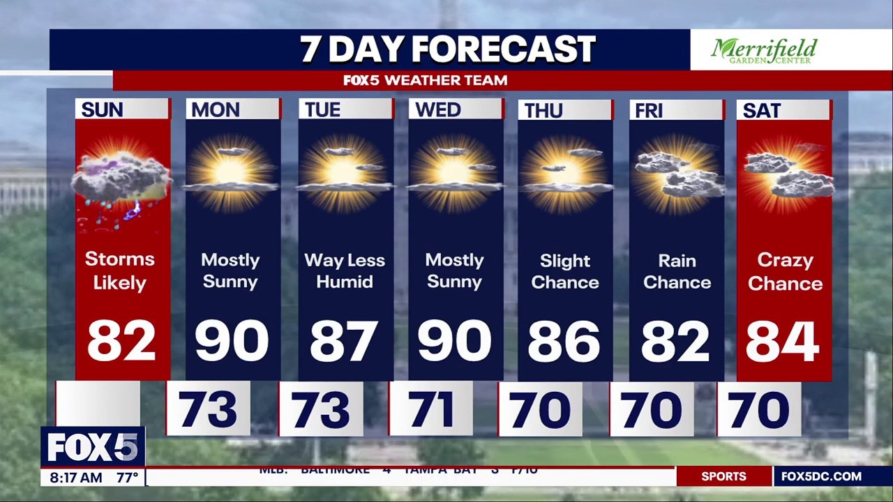 DC weather: Sunday morning forecast