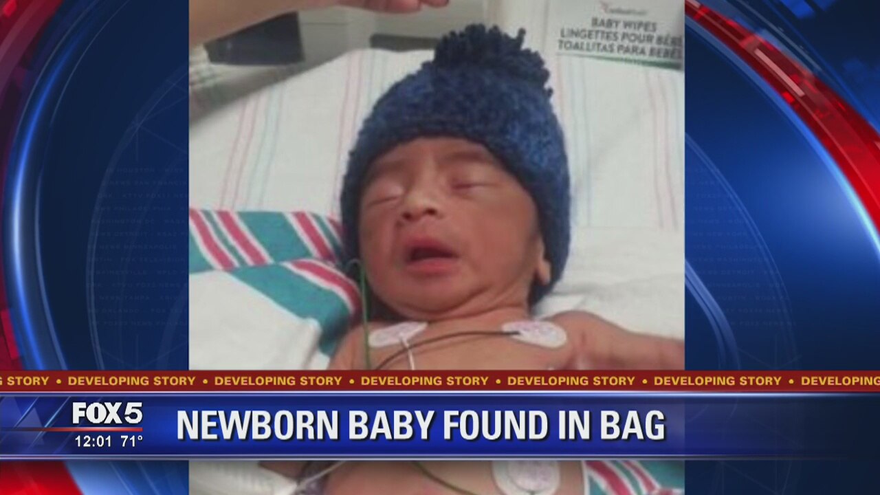 Newborn found in gym bag