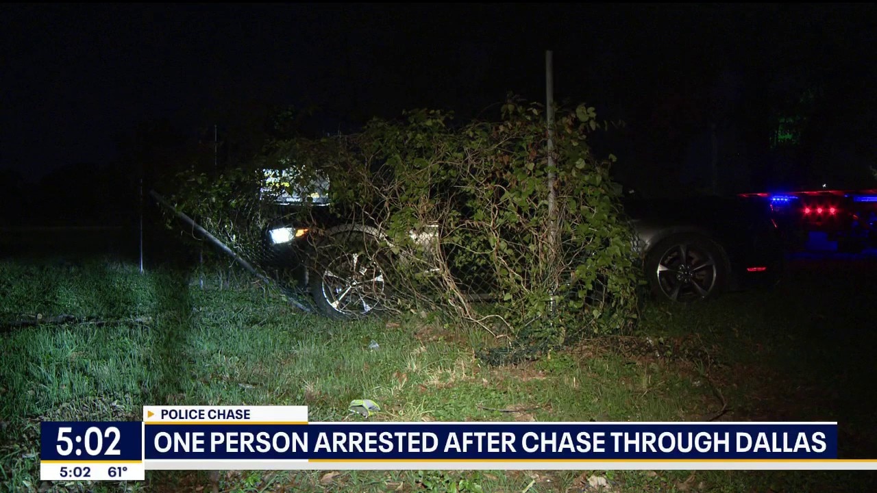 One person arrested after chase through Dallas