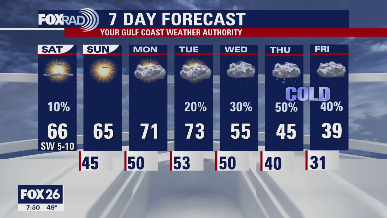 Houston-area weather forecast 2/6