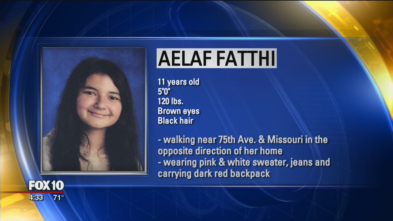 Glendale police searching for missing 11-year-old girl
