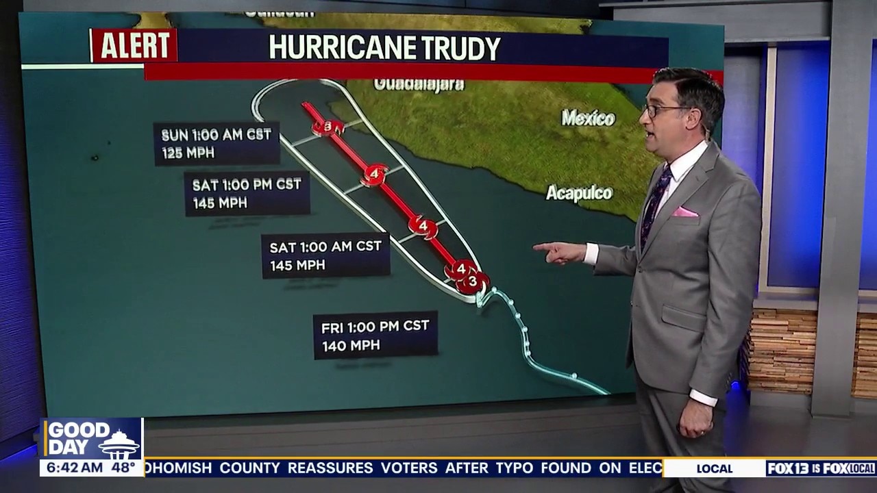 Hurricane Trudy: Tracking strength, landfall timeline