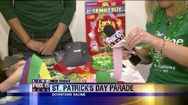 Laura does some arts and crafts for St. Patrick's Day