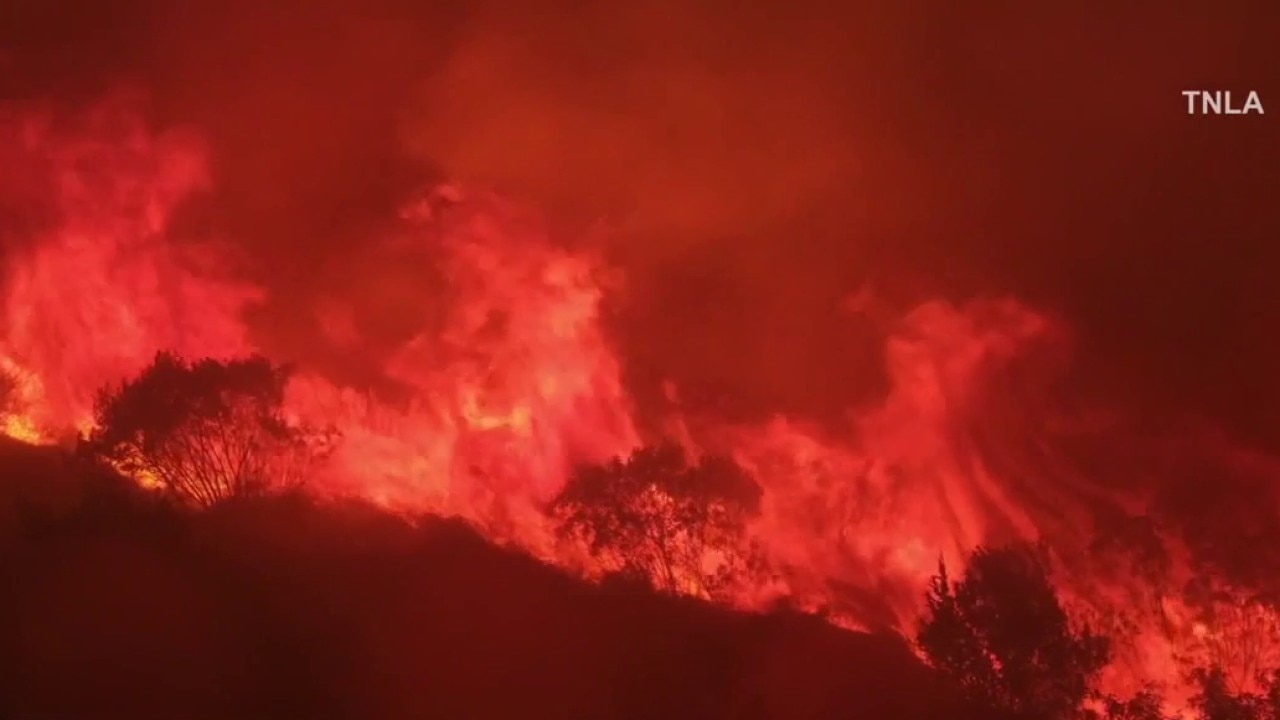 Multiple wildfires burning across Southern California