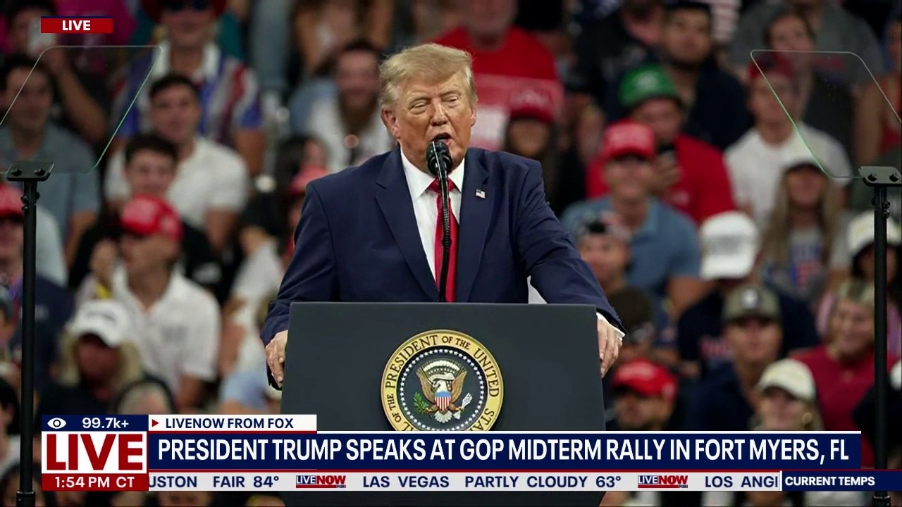 Trump speaks at GOP midterm rally in Fort Myers, FL 