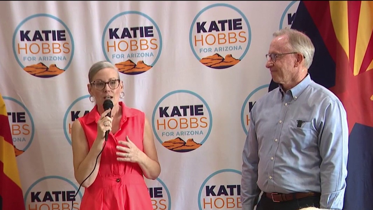 Gov. Katie Hobbs, running mate John Giles kick off campaign 