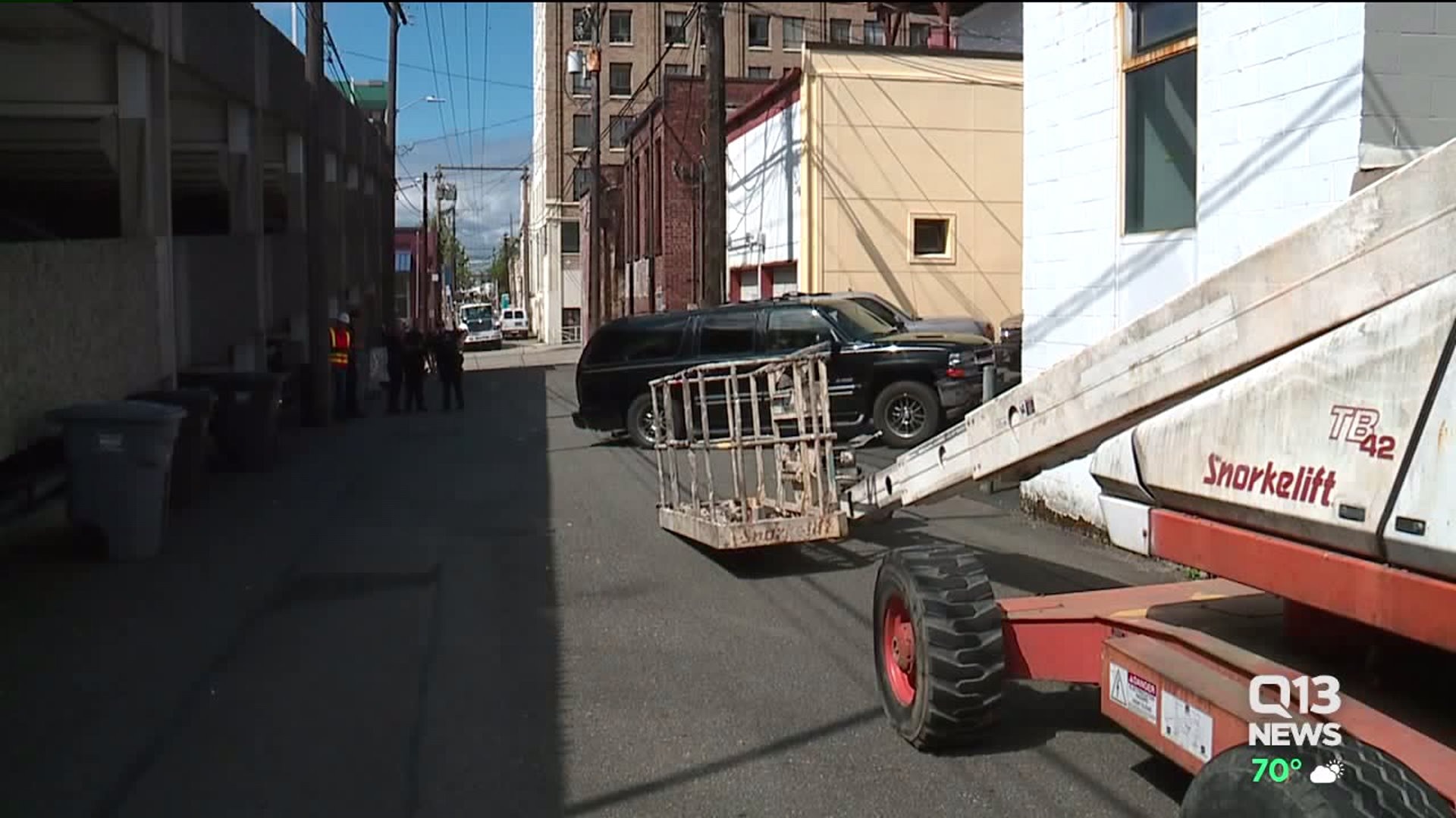 Father, 5-year-old son injured when lift basket touches power line
