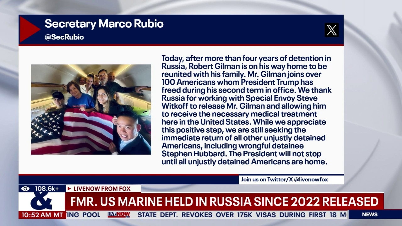 Former Marine Robert Gilman held in Russia released 