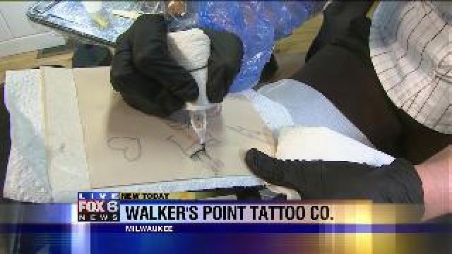 Practice tattooing on fake skin