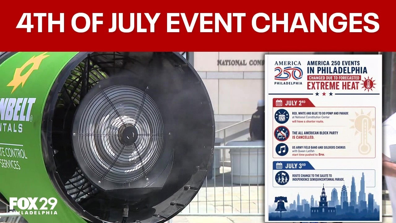 Extreme heat forced Philadelphia to adjust 4th of July celebrations