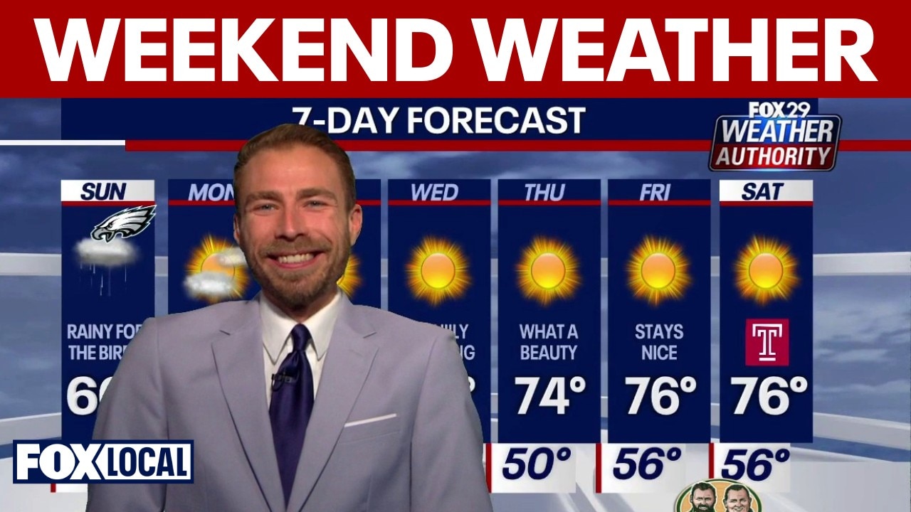 Philadelphia weather forecast: Rain for Eagles game Sunday ahead of sunny week