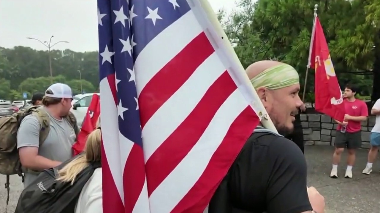 Veterans march to top of Stone Mountain on Memorial Day