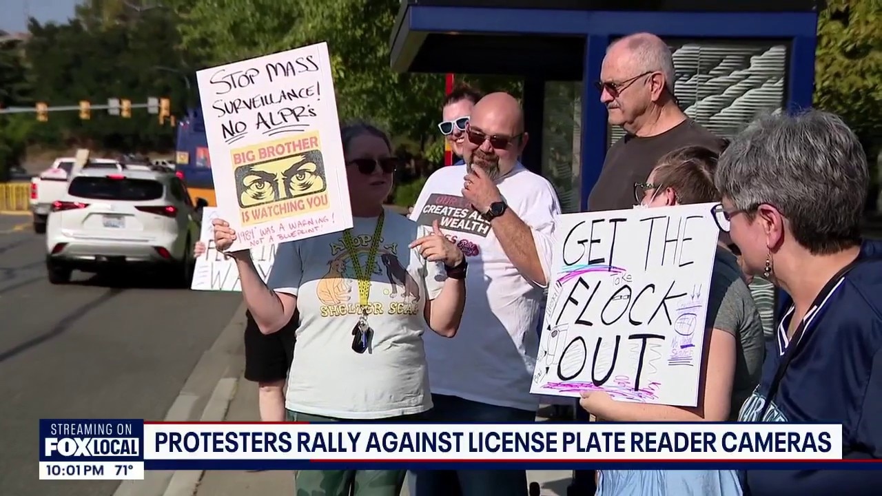 Renton protesters call for officials to cover Flock cameras