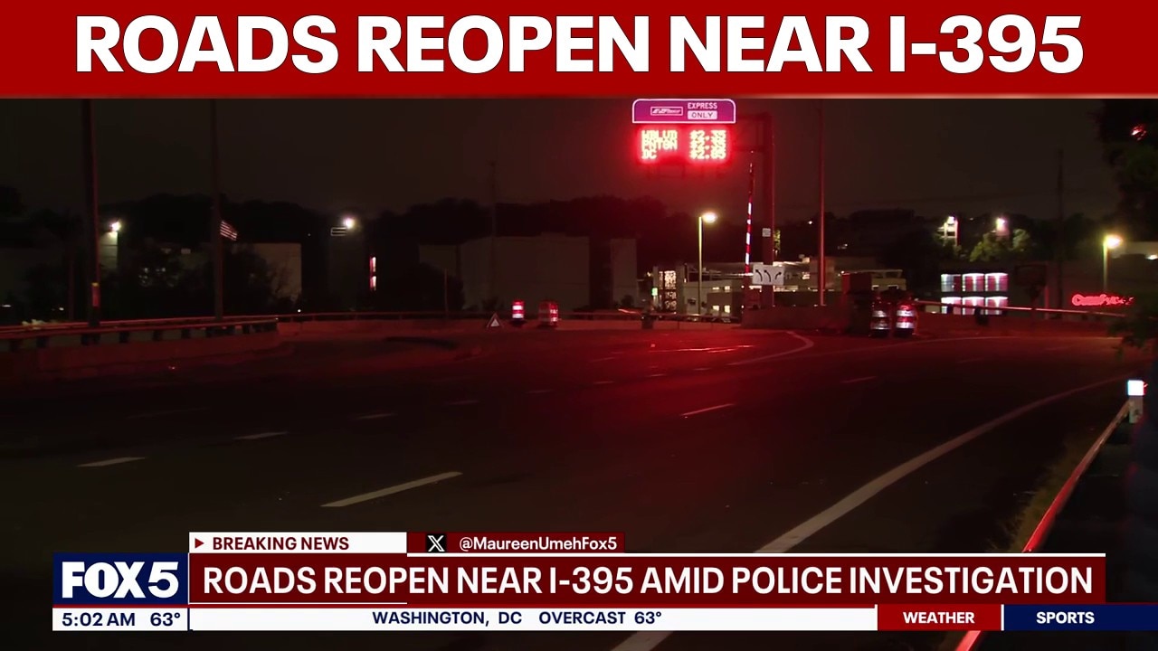Roads reopen near I-395 following police investigation