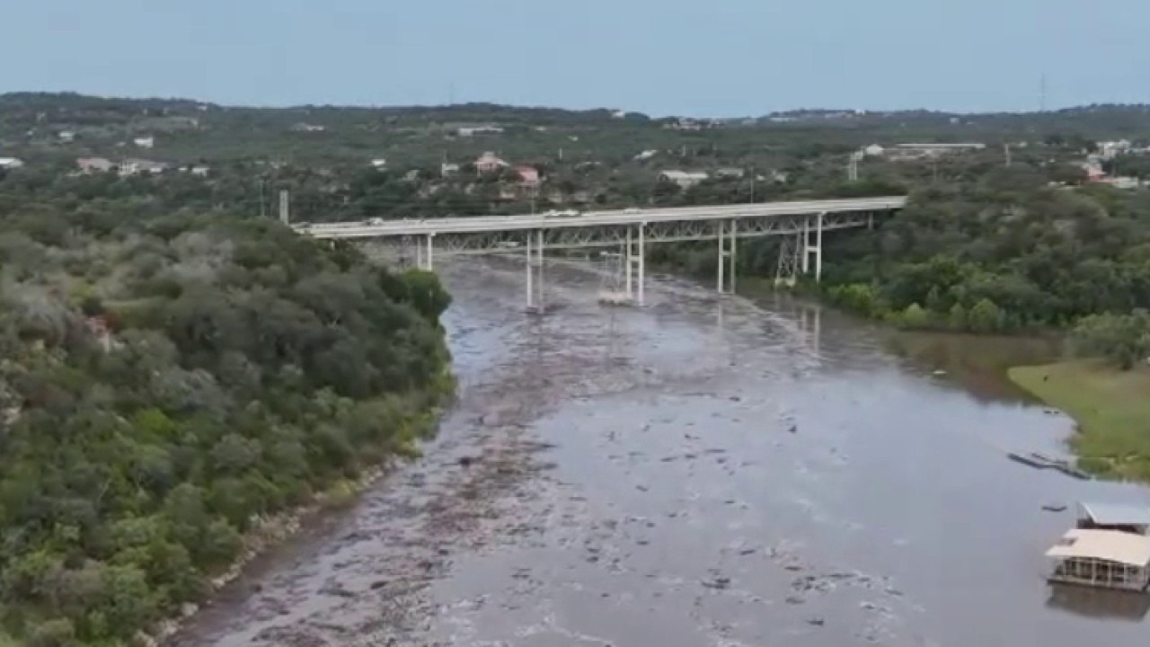 Texas flooding: Pedernales River aerial footage