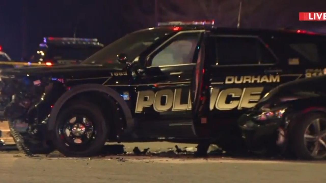 Durham police officer &amp; driver injured in crash