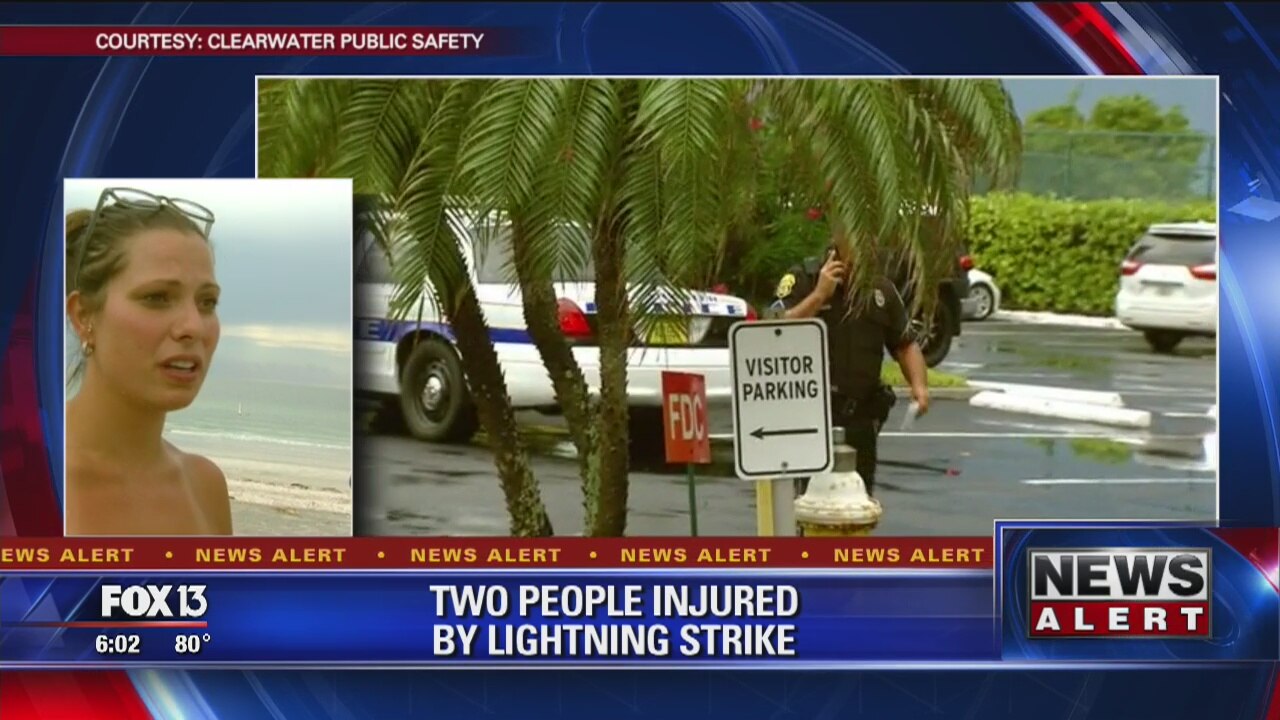 Nurse helps lightning victims