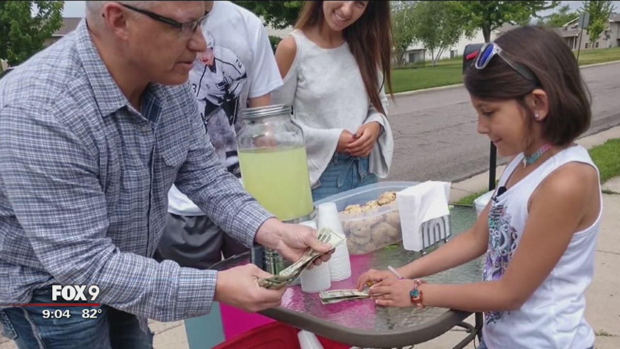8-year-old girl's lemonade stand raises thousands for Big Lake family after tragic fire