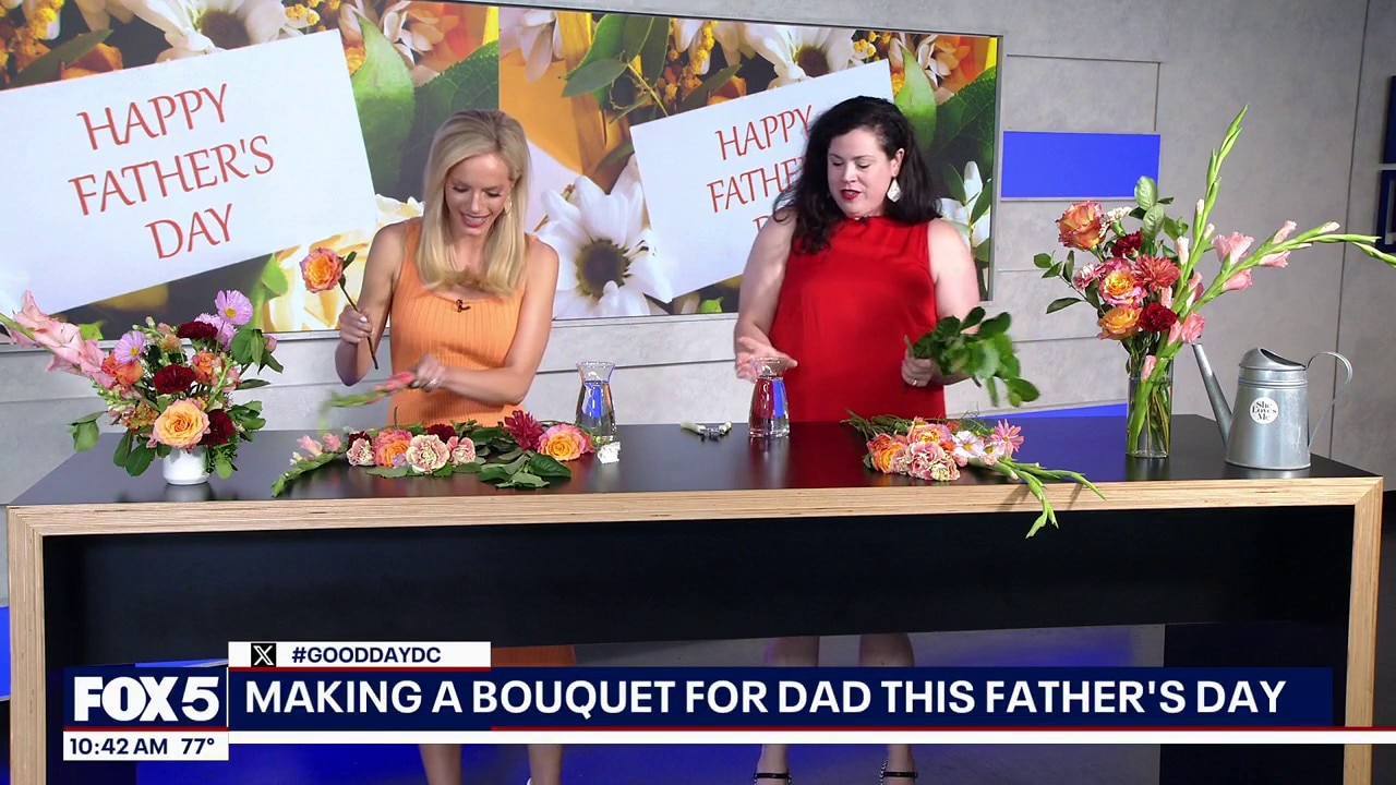 Making a bouquet for Dad this Father's Day