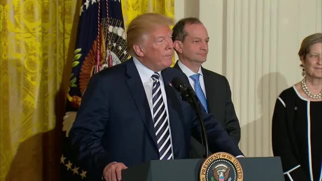 TRUMP PRESENTS TEACHER OF YEAR AWARD