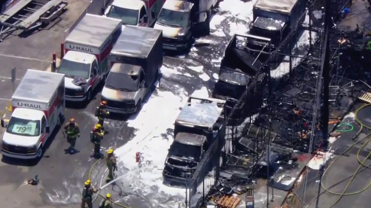 U-Haul trucks go up in flames at Westlake facility 