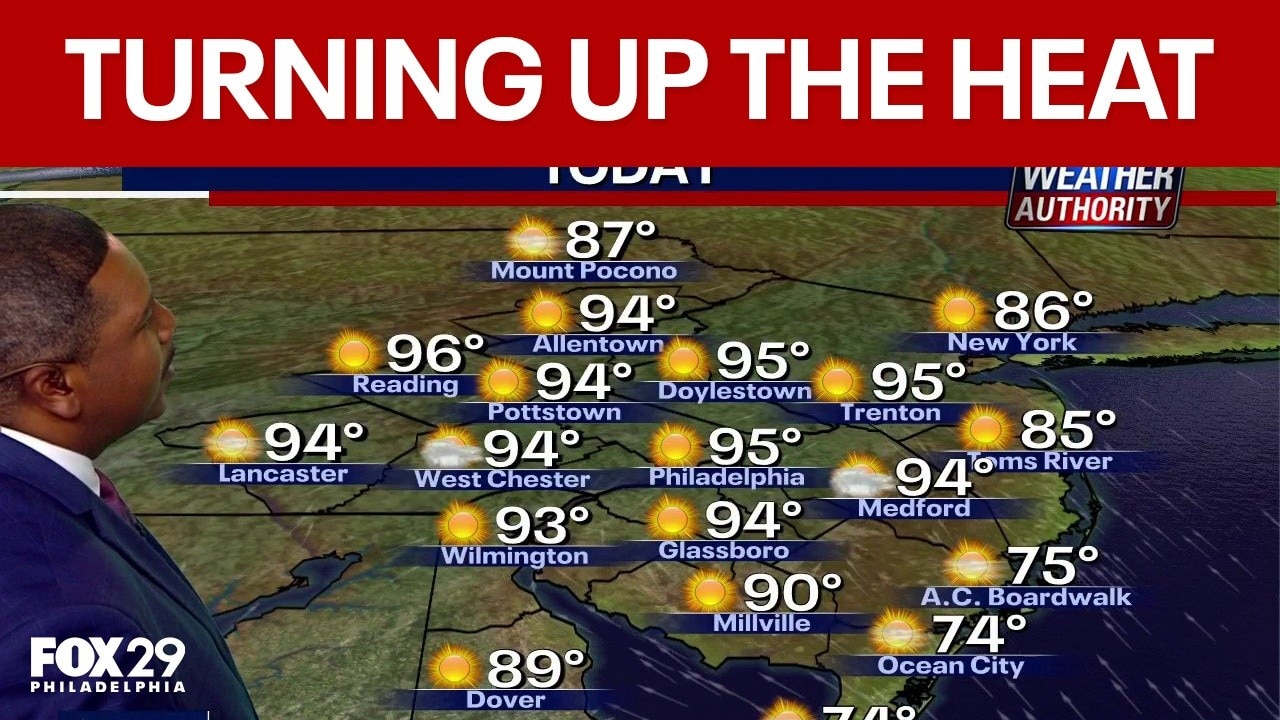 Philadelphia weather: Record-breaking heat expected Monday, Tuesday