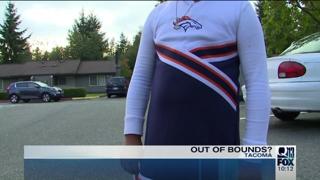 Little girl told not wear Broncos dress on `Blue Friday`?