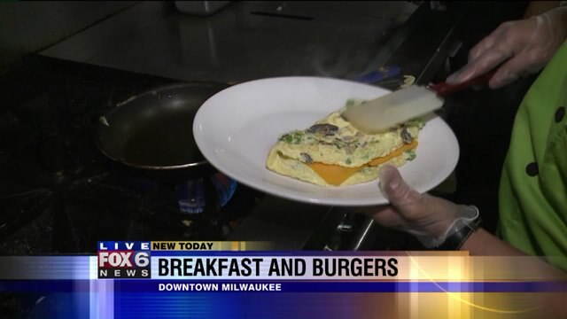 Chip hangs in the kitchen, makes an omelette at BB Milwaukee