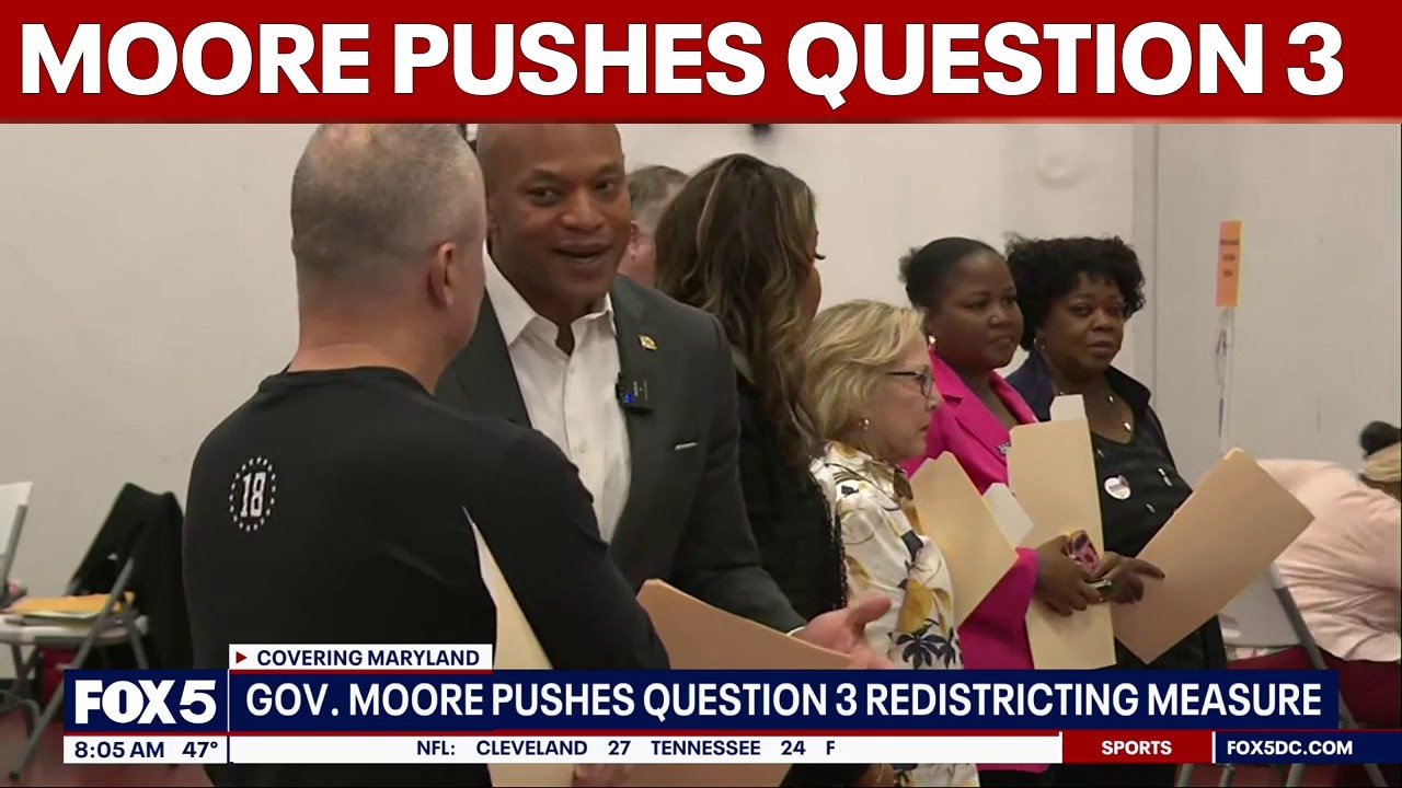 Maryland Gov. Moore pushes Question 3 redistricting measure