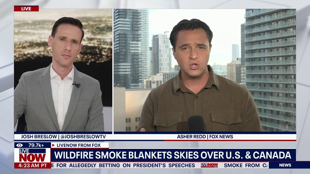 Wildfire smoke blankets US and Canadian skies