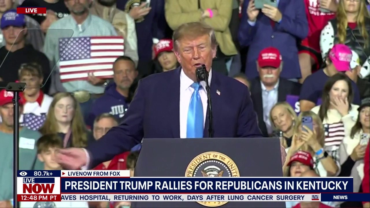 President Trump rallies for Republicans in Kentucky