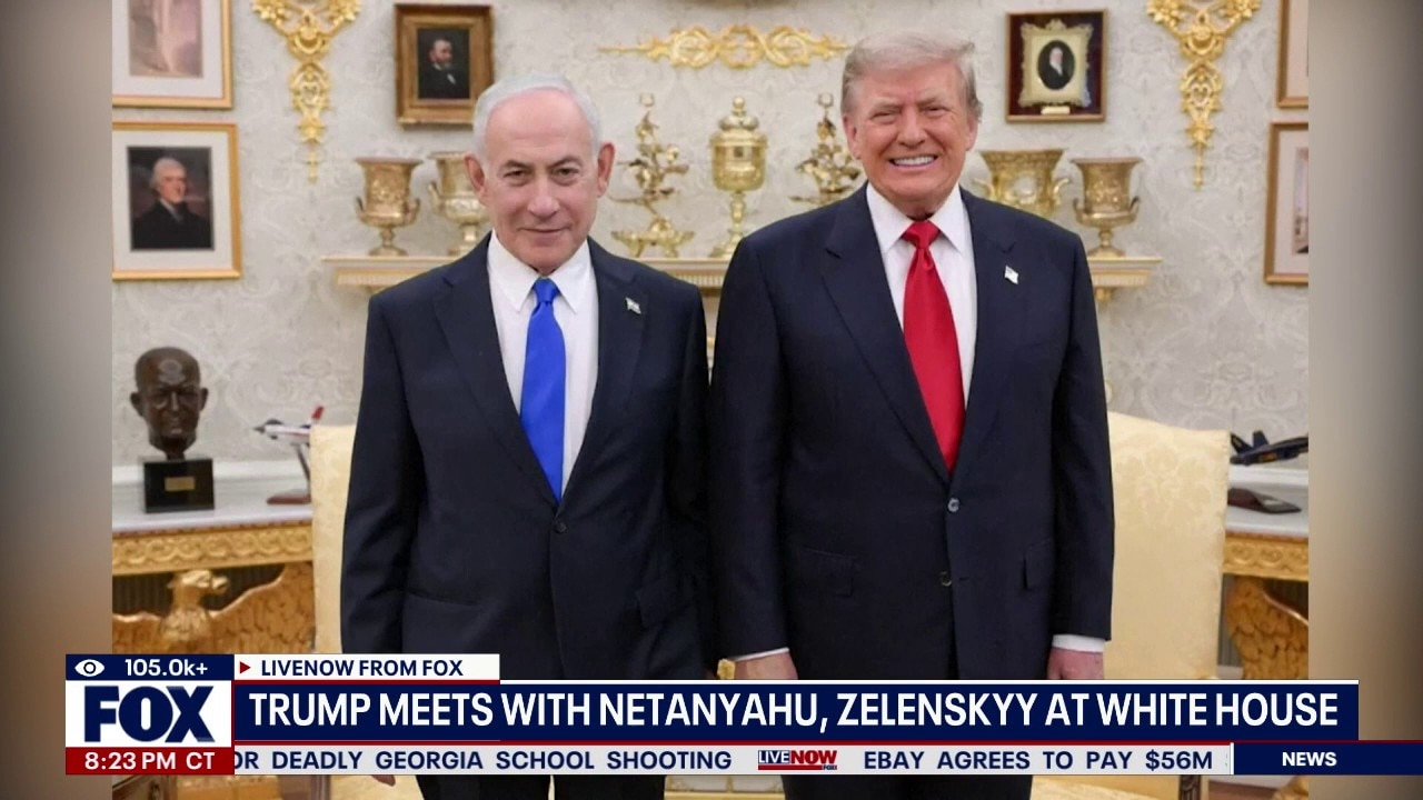 Trump meets with Netanyahu, Zelenskyy at White House